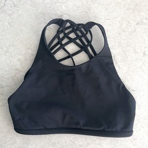 Black lululemon wild bra with the high neck